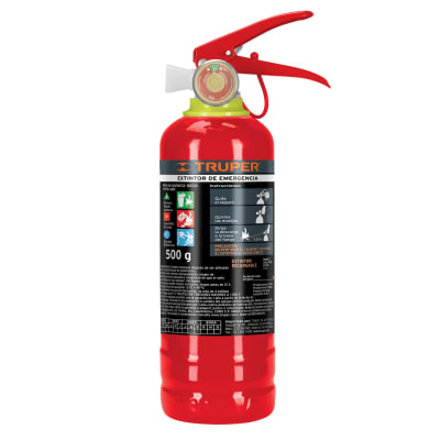 Extintor Portátil Recargable 0.5 Kg Tipo ABC Truper