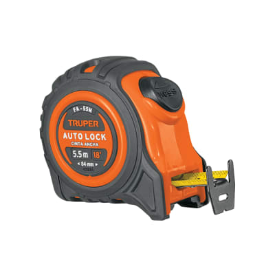 Wincha auto-lock contra impactos 5.5 m cinta 25 mm Truper