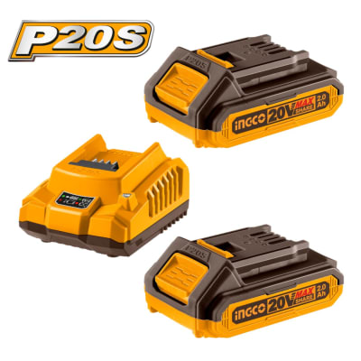 Set de 2 baterias 20v 2ah incluye cargador ingco1