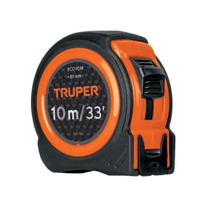 Flexómetro compacto 10 m con grip, cinta 25 mm, Truper1