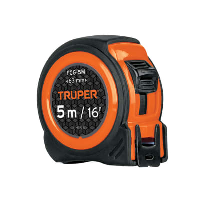 Wincha compacta contra impactos 5 m cinta 19 mm Truper