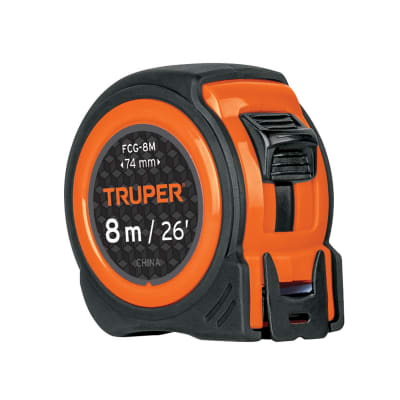 Wincha compacta contra impactos 8 m cinta 25 mm, Truper