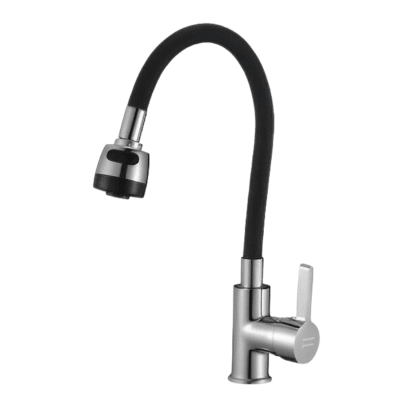 Caño Llave Mezcladora Flexible cromada para cocina mueble Fratelli1