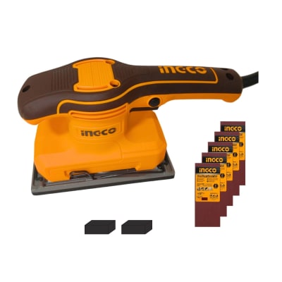 Lijadora orbital 320w + 5 lijas industrial Ingco FS3216