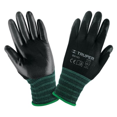 Guantes de nylon recubiertos de nitrilo. g. truper