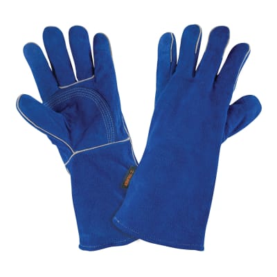 Guantes azules reforzados para soldador. truper