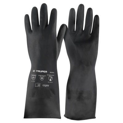 Guantes de neopreno p/manejo de químicos, medianos, Truper1