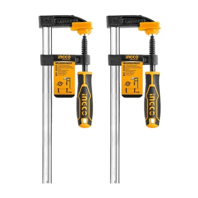 Pack x2 Prensa Sargento Tipo F 80 x 300 MM Industrial Ingco