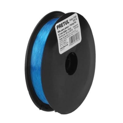 Carrete con 100 m de hilo para pesca azul calibre 0.30 mm Pretul