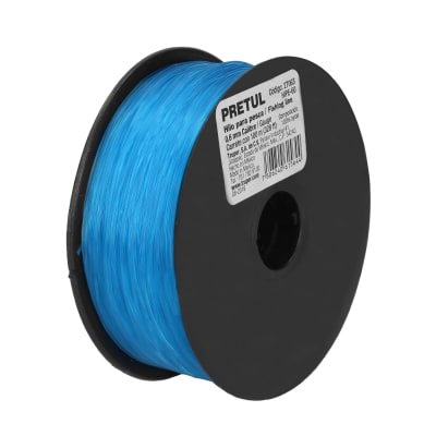 Carrete con 100 m de hilo para pesca azul calibre 0.60 mm Pretul