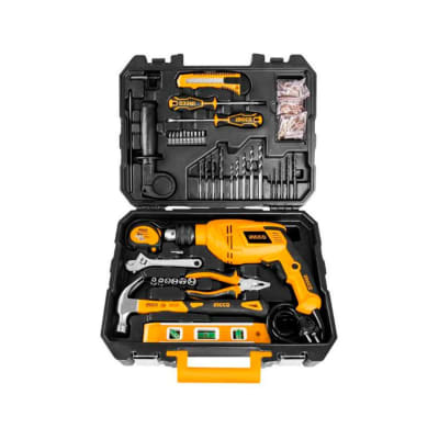 Taladro percutor 650w + 101 piezas Ingco1