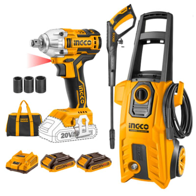 Hidrolavadora 2200PSi + Llave de impacto 20v Ingco1