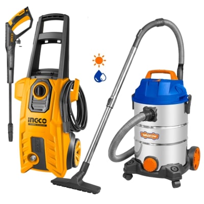 Hidrolavadora 2200PSI Ingco + Aspiradora 30 litros Wadfow1