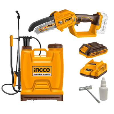 Mochila fumigadora 20 litros + Mini motosierra 5