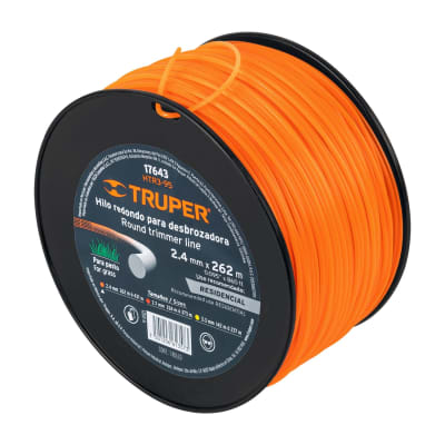 Carrete con 262 m de hilo 2.4 mm para desmalezadora Truper