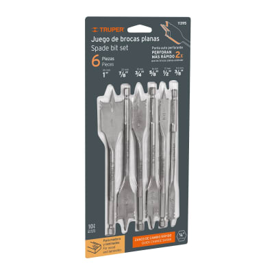 juego de 6 brocas paleta para madera Truper