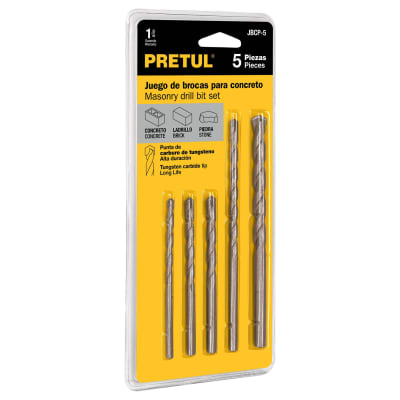 Juego de 5 brocas para concreto Pretul
