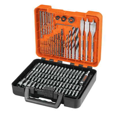 Juego de 100 brocas y puntas en estuche plástico Truper