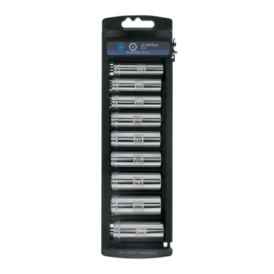 Juego de 9 dados tubulares hexagonales encastre 3/8'' mm. truper
