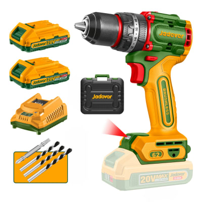 Taladro Percutor 62nm + 2 bateria 2amp y Cargador Jadever1
