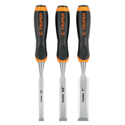 Juego de 3 formones mango comfort grip Truper