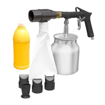 PISTOLA PARA ARENAR VASO ALUMINIO CON ACCESORIOS ENZO