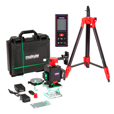 Nivel laser 12 lineas + medidor laser 100m Makute