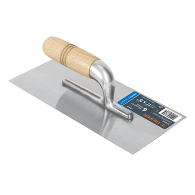 Plancha de empastar lisa mango madera con 6 remaches Truper
