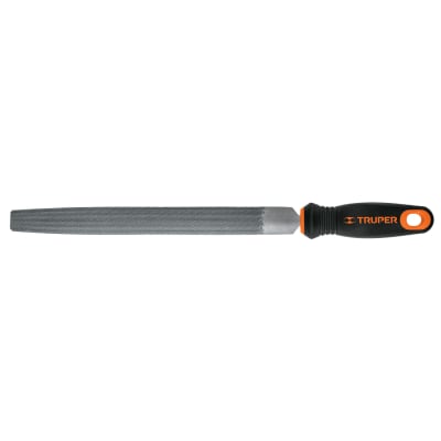 Lima media caña bastarda 10'' mango doble inyección. truper1