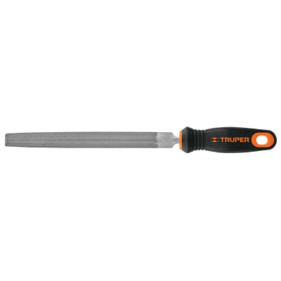 Lima media caña bastarda 8'' mango doble inyección. truper1