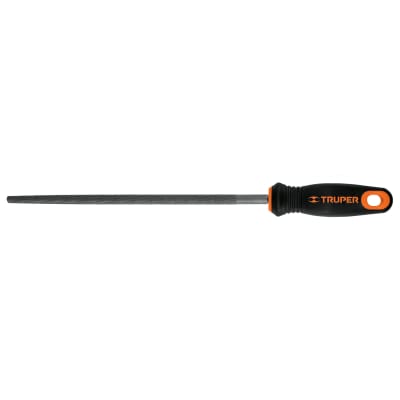 Lima redonda bastarda 10'' con mango doble inyección. truper