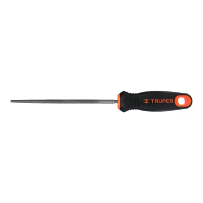 Lima redonda bastarda 6'' con mango doble inyección Truper
