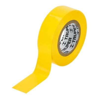 Cinta aislante de 9 m x 19 mm, amarilla, Truper