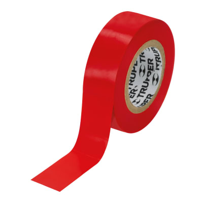 Cinta aislante de 9 m x 19 mm, roja, Truper