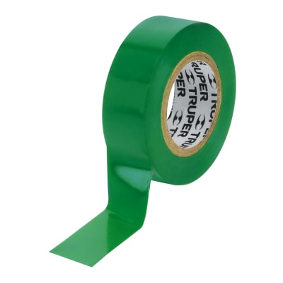 Cinta aislante de 9 m x 19 mm, verde, Truper