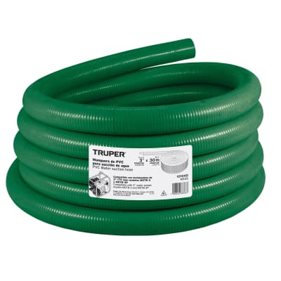 Rollo de manguera rígida 3´´ succión para motobomba, rollo 30 m Truper