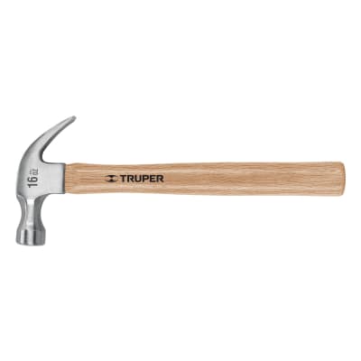 Martillo pulido 16 oz uña curva, mango madera