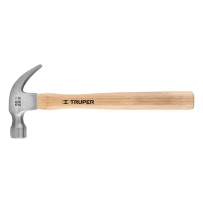 Martillo pulido 20 oz uña curva, mango madera, Truper1