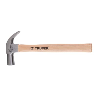 Martillo cabeza cónica 23 mm uña curva mango madera Truper