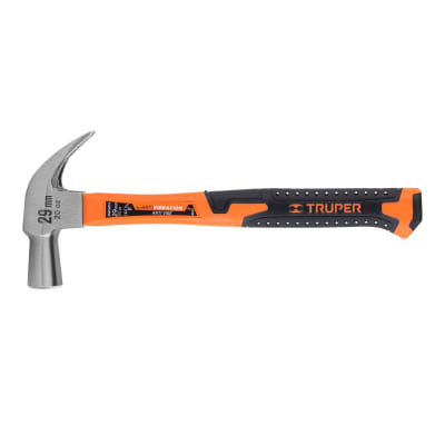 Martillo cabeza cónica 29 mm uña curva mango fibra vidrio Truper