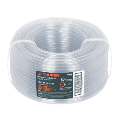 Manguera industrial de nivel 1/4 rollo por 100 metros