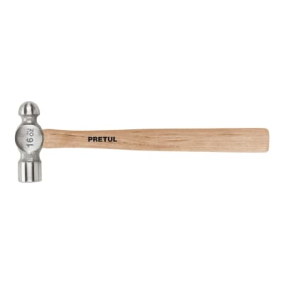 Martillo pulido de bola 16 oz mango madera. pretul1