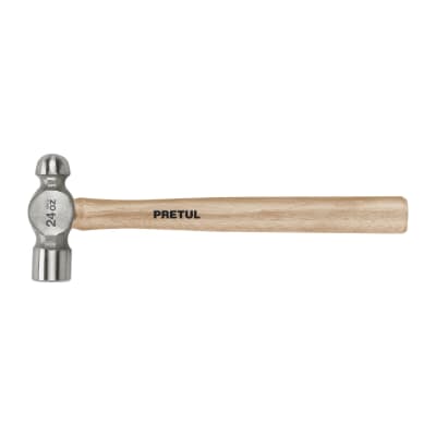 Martillo pulido de bola 24 oz mango madera, Pretul1