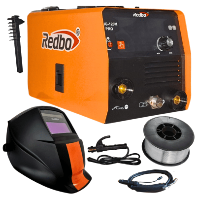 Combo soldadora MIG-120M Pro 120A + Alambre y mascara Redbo