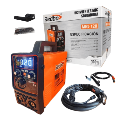 MAQUINA DE SOLDAR MULTIPROCESO MIG120 MMA120 LIFT FLUX REDBO1