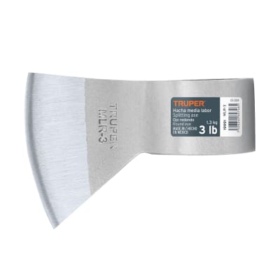 Hacha media labor ojo redondo 3 lb sin mango, Truper1