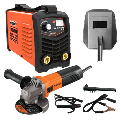 Soldadora inversora 130 A Redbo + Amoladora 4 ½