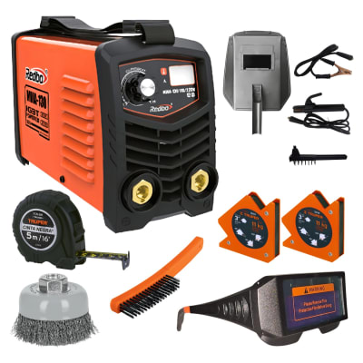 Combo soldadora inversora 130A Redbo + Kit soldador Truper1