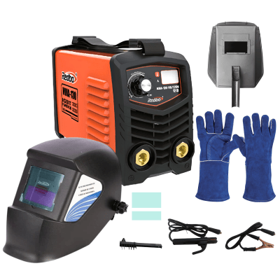 Soldadora inversora 130A  Redbo + mascara fotosensible + guantes de soldador