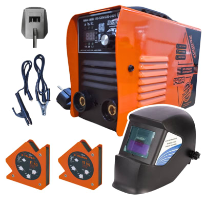 Soldadora inversora 140A + mascara para soldar Redbo + 2 escuadra magnetica
